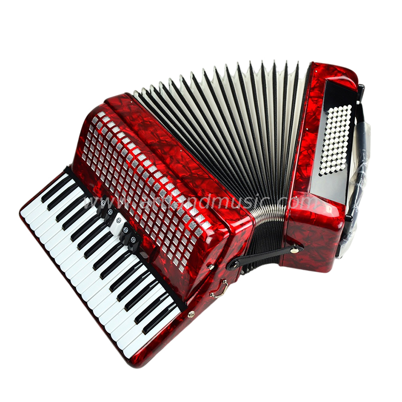 Fisarmonica a piano 34 tasti 60 bassi rossa (AT3460) 5 coro