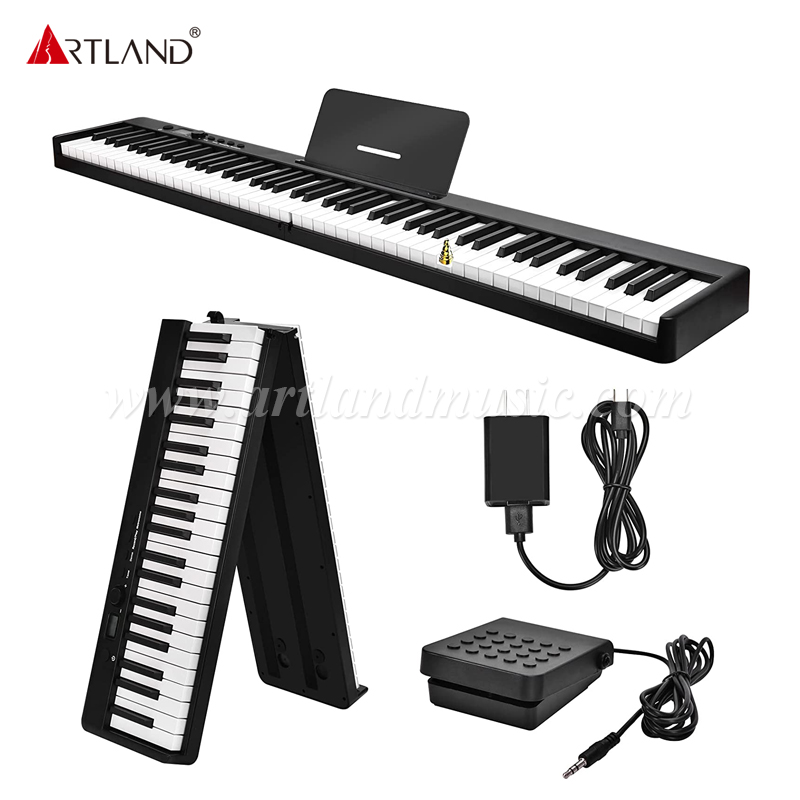 Pianoforte digitale pieghevole Tastiera a 88 tasti, Piano elettrico portatile Bluetooth(ABX20-88)