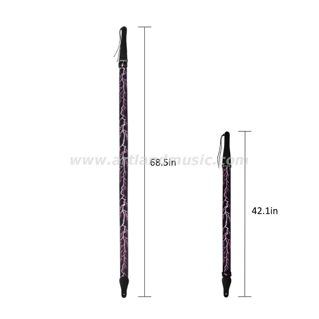 Tracolla per chitarra lampo viola (GSP01)