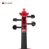 Violino elettrico in tiglio rosso con fiocco di colore rosso (EV003)