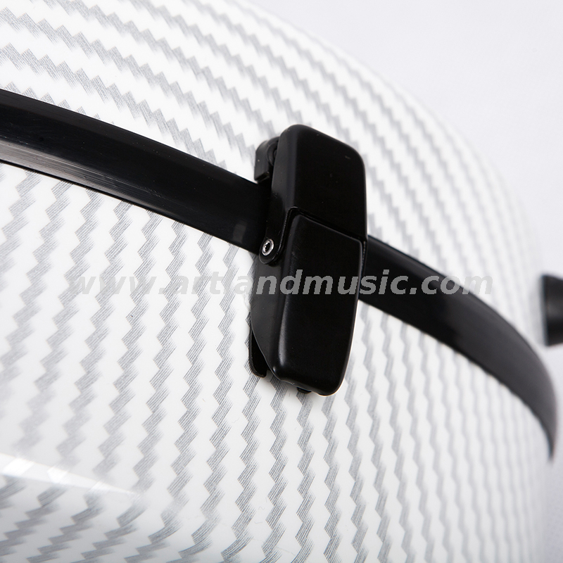 Custodia per violino composita in fibra di carbonio a forma di luna bianca (SVC204P) 