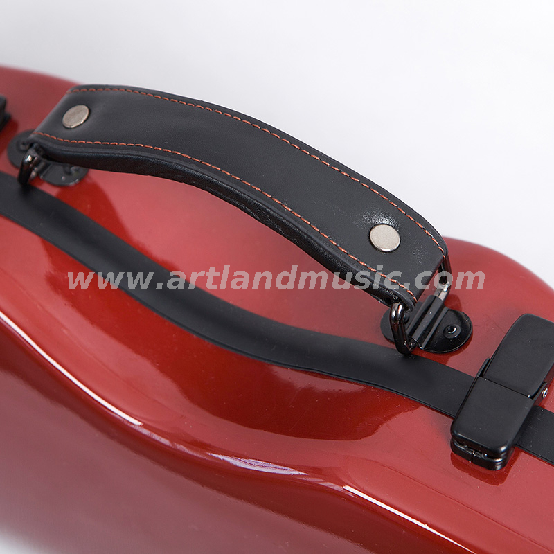 Custodia per violino composita in fibra di carbonio a forma di luna rossa (SVC204P)