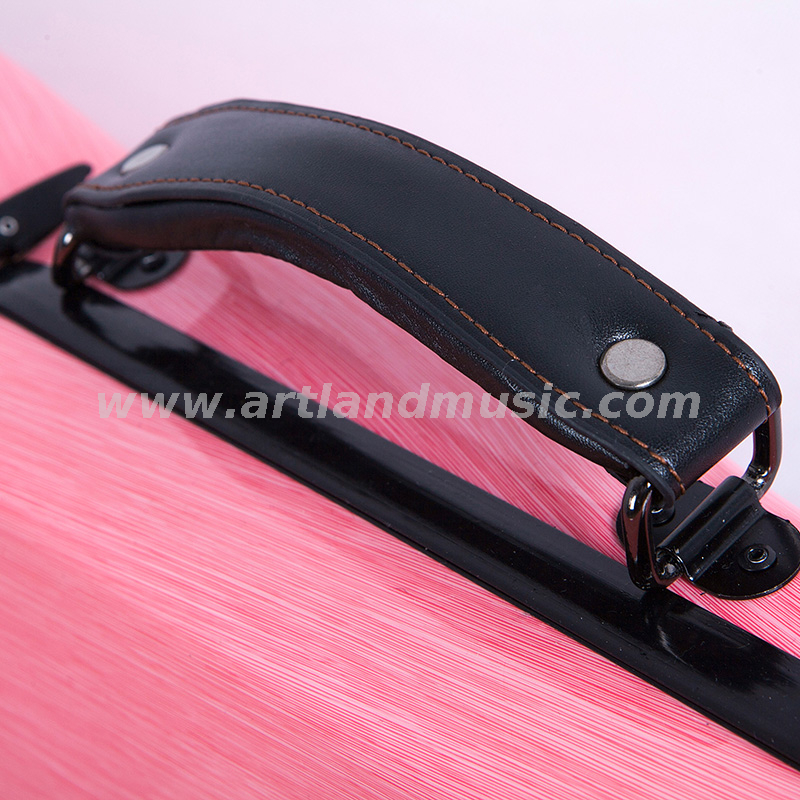 Custodia per violino leggero triangolare in fibra di carbonio rosa (SVC002P)