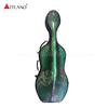 Custodia per violoncello in fibra di carbonio sfumata dal verde al blu (CSC601C)
