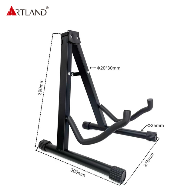 Supporto verticale per chitarra elettrica folk pieghevole a forma di A per chitarra (AGS-40b)