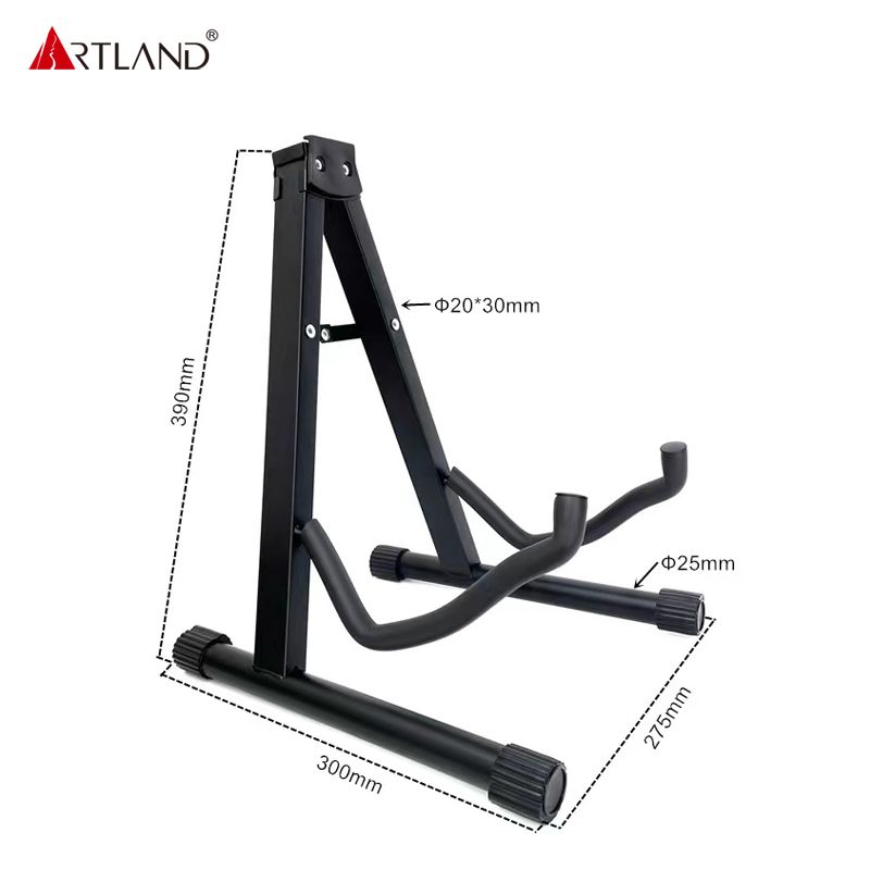 Supporto verticale per chitarra elettrica folk pieghevole a forma di A per chitarra (AGS-40b)