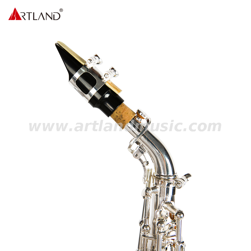 Sassofono soprano curvo per studenti con finitura placcata argento ASS3510S