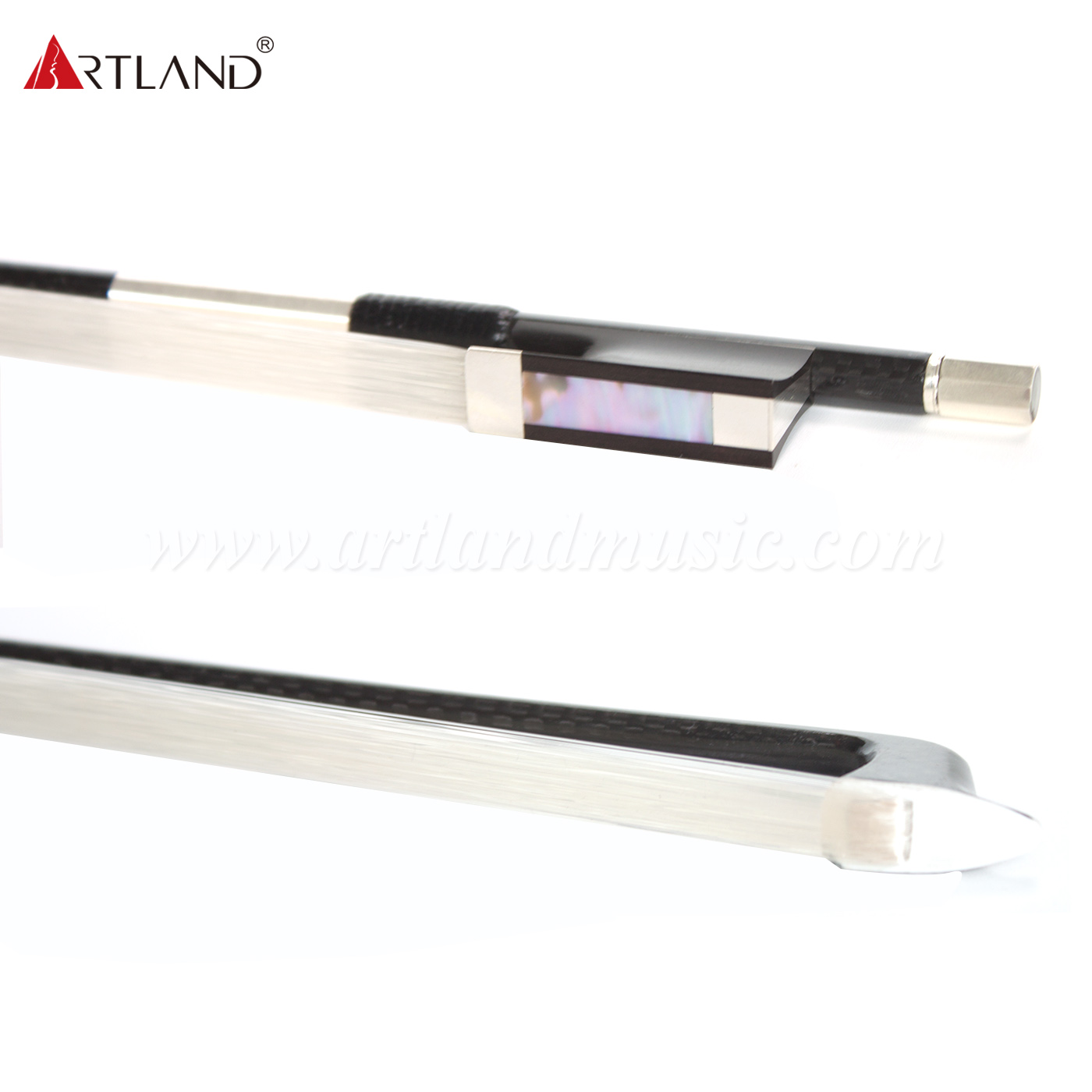 Capelli sintetici per arco per violino, fibra di carbonio colorata, griglia rossa (NB970C)