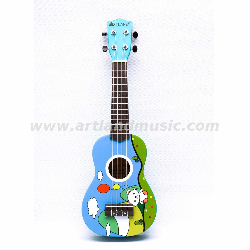Ukulele colorato di cartone animato (UKS200D)-Bule