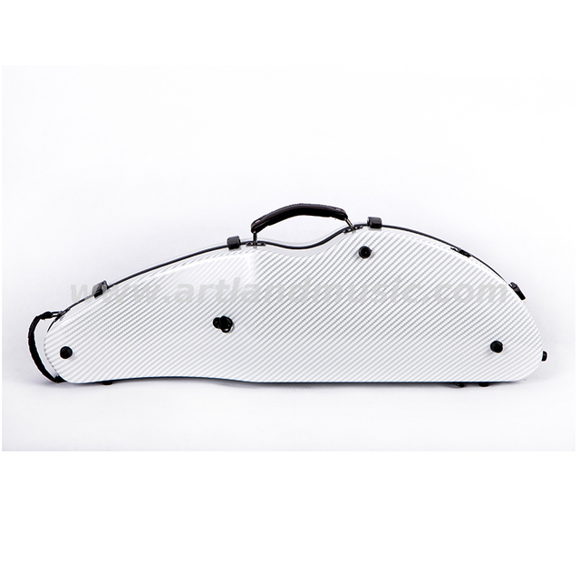 Custodia per violino composita in fibra di carbonio a forma di luna bianca (SVC204P) 