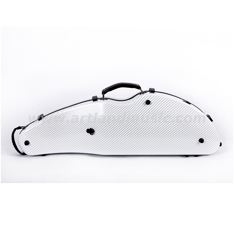 Custodia per violino composita in fibra di carbonio a forma di luna bianca (SVC204P) 