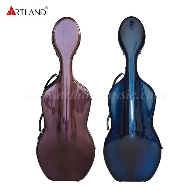 Custodia per violoncello in fibra di carbonio sfumata da blu a viola (CSC602C)