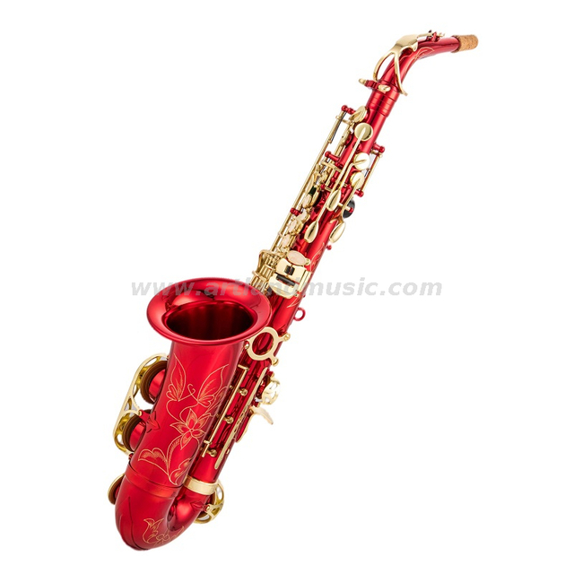 Chiave sassofono contralto in mib, corpo rosso laccato oro (AAS5505CR)