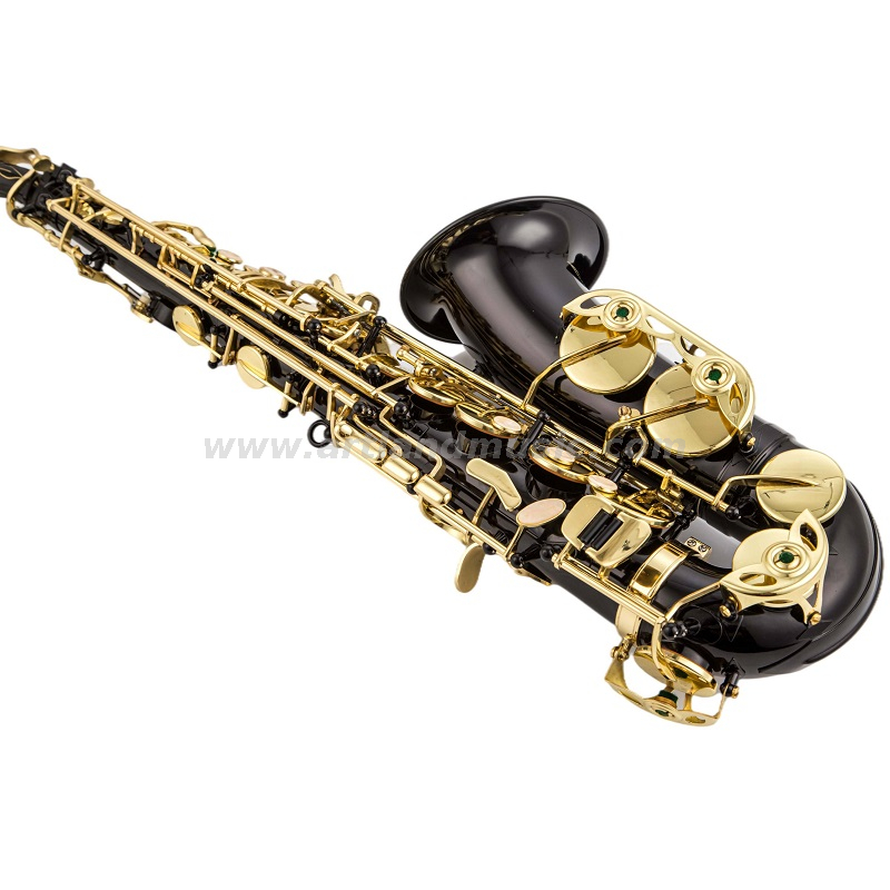 Chiave sassofono contralto Mib laccata dorata Corpo NERO (AAS5505CB)