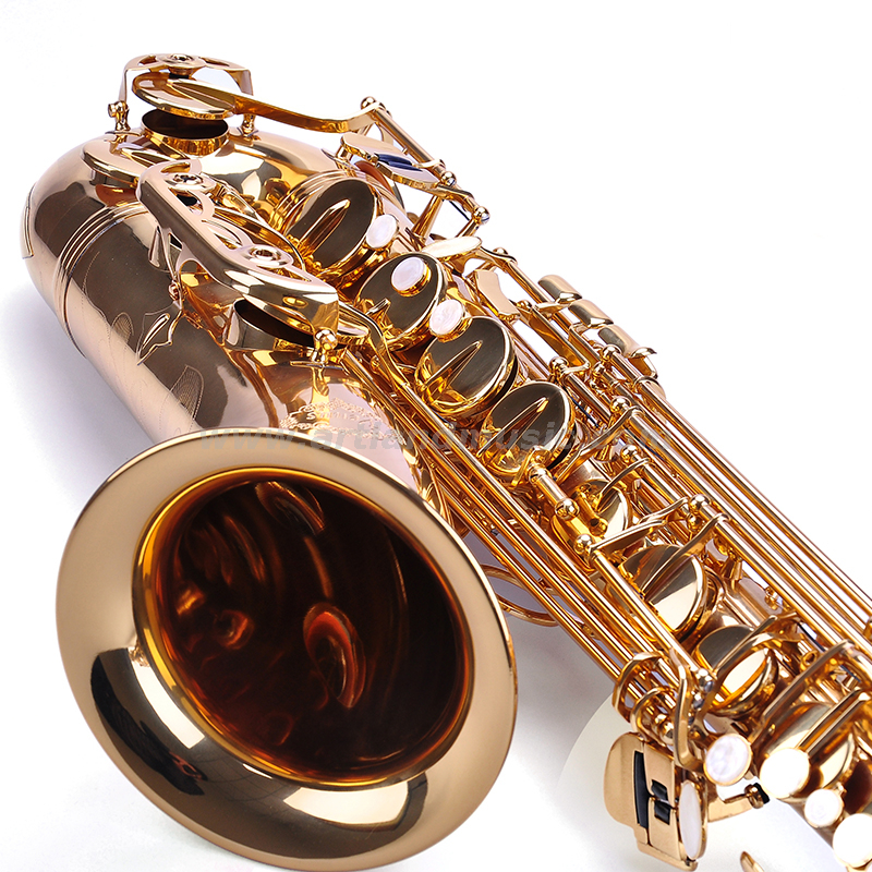 Sassofono tenore professionale con finitura laccata dorata chiave Sib (ATS4506)
