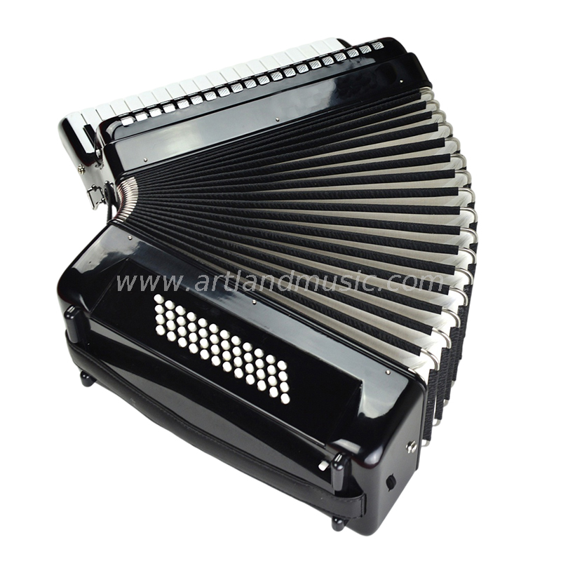 Fisarmonica a piano 34 tasti 48 bassi nera (AT3448) 5 coro
