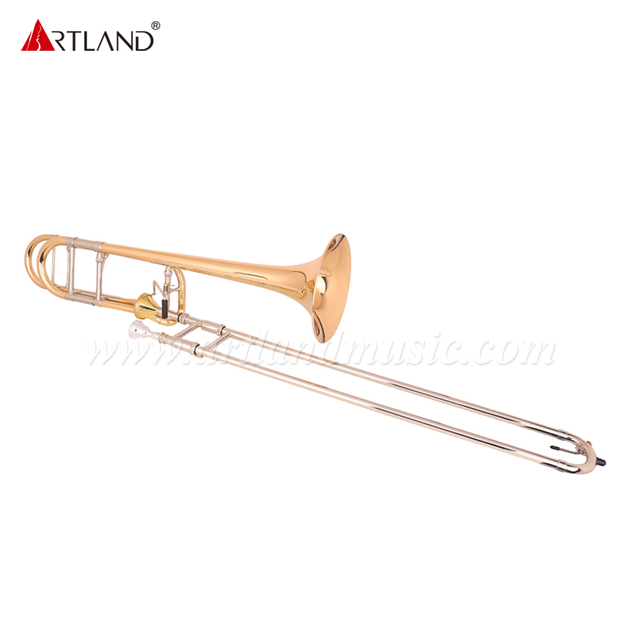 Trombone basso in sib/fa laccato oro (ASL-824)