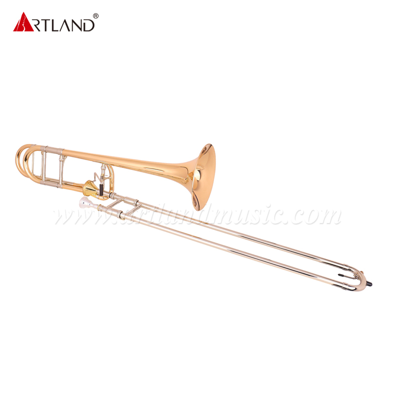 Trombone basso in sib/fa laccato oro (ASL-824)