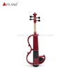  Violino elettrico in tiglio rosso con fiocco di colore rosso (EV003)