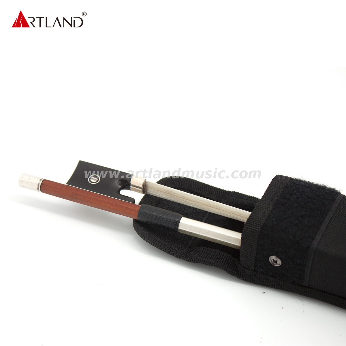 Custodia per arco per violino in legno singolo nero con copertura Oxford (BCW603)