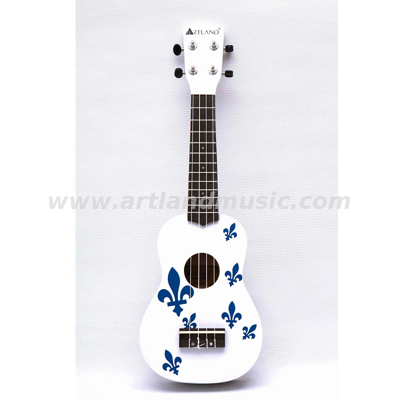 Ukulele colorato di cartone animato (UKS200D) -Bianco