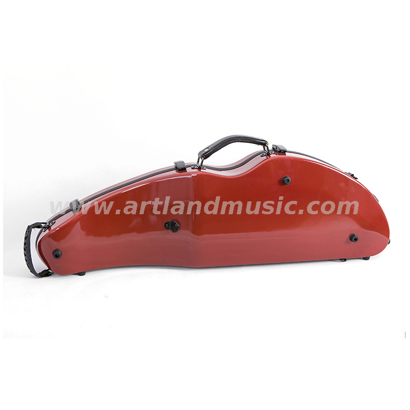 Custodia per violino composita in fibra di carbonio a forma di luna rossa (SVC204P)