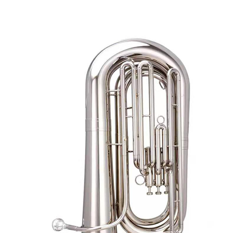 Chiave di Tuba placcata in nichel di BB con custodia in ottone per accordatura (ATTB310)