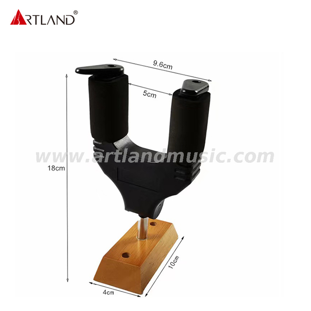 Supporto da parete con blocco automatico con base in legno per chitarra (AGH-413)