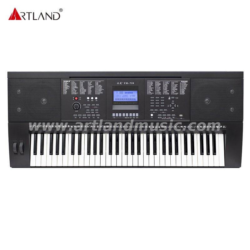 61 Tastiera con risposta al tocco in stile pianoforte/display LCD YM-758
