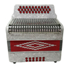 Fisarmonica diatonica 31 tasti 12 bassi rossa (BAT3112G) 6 metalli a sei colori
