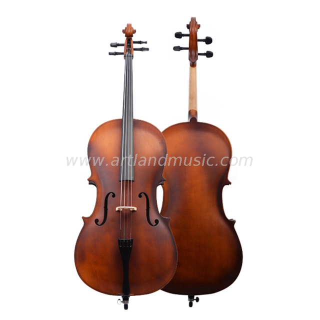 Vestito antico per violoncello da studente in compensato di tiglio in vendita calda (GC101)