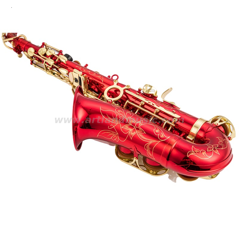 Chiave sassofono contralto in mib, corpo rosso laccato oro (AAS5505CR)