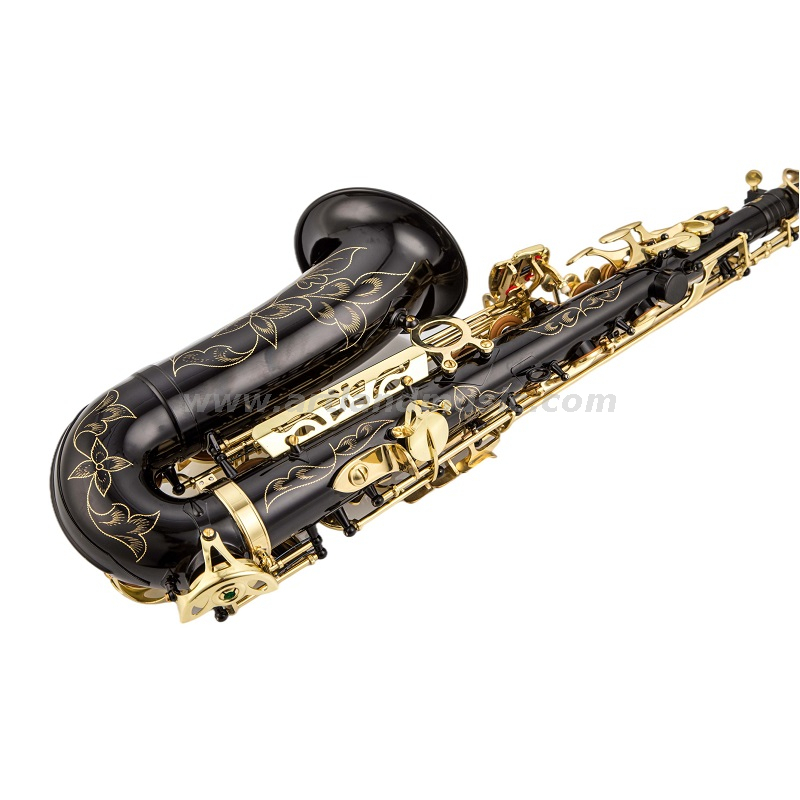 Chiave sassofono contralto Mib laccata dorata Corpo NERO (AAS5505CB)