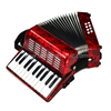 Fisarmonica 22 tasti 8 bassi rossa (M2000-G) di alta qualità