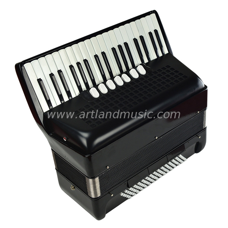 Fisarmonica a piano 37 tasti 96 bassi nera 9 cori (AT3796)