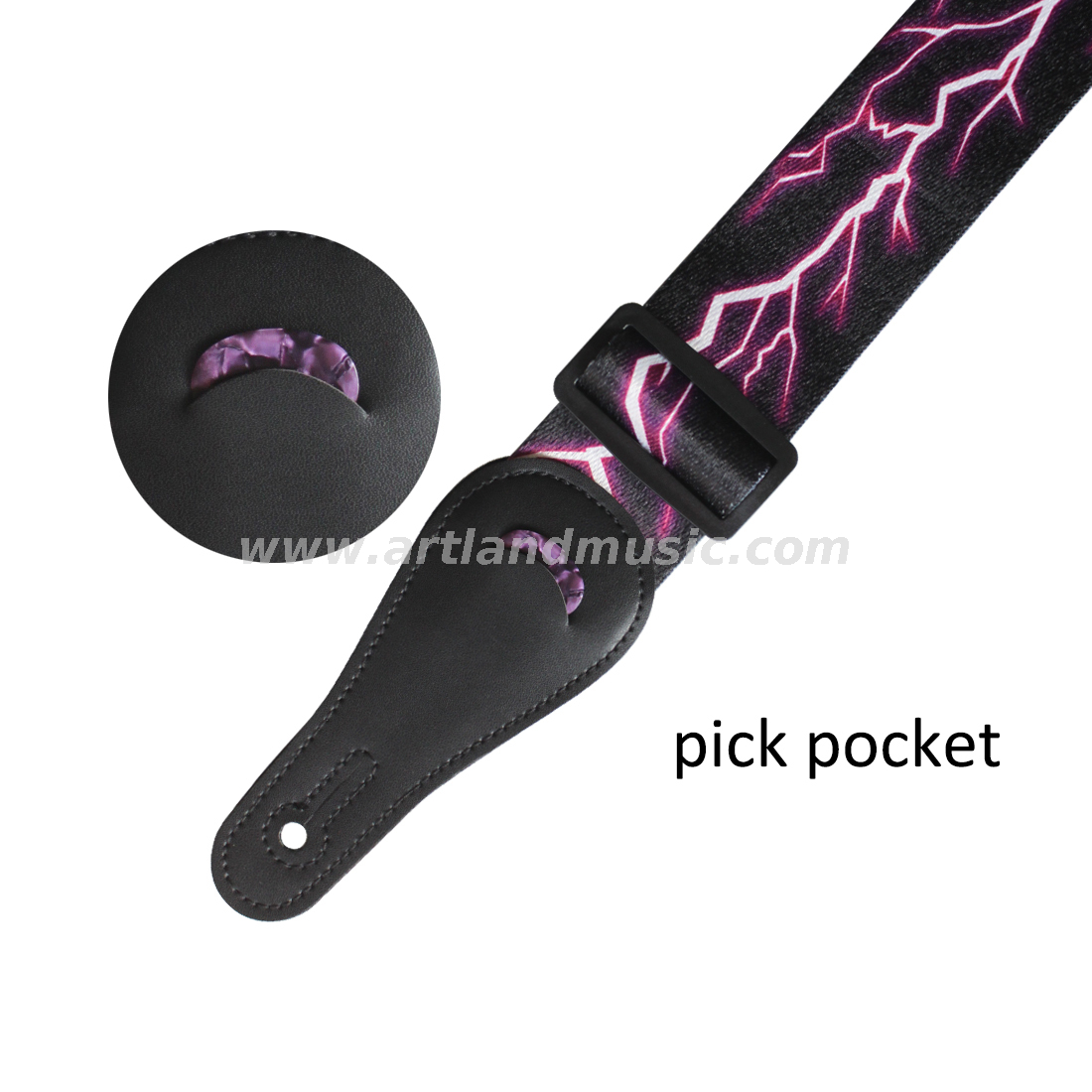 Tracolla per chitarra lampo viola (GSP01)