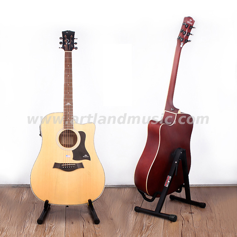 Supporto verticale per chitarra elettrica folk pieghevole a forma di A per chitarra (AGS-40b)