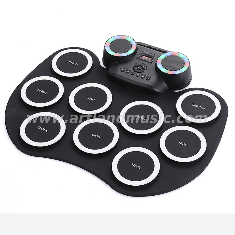 Kit di batteria digitale elettronica pieghevole arrotolabile a mano per percussioni (ADD-601)