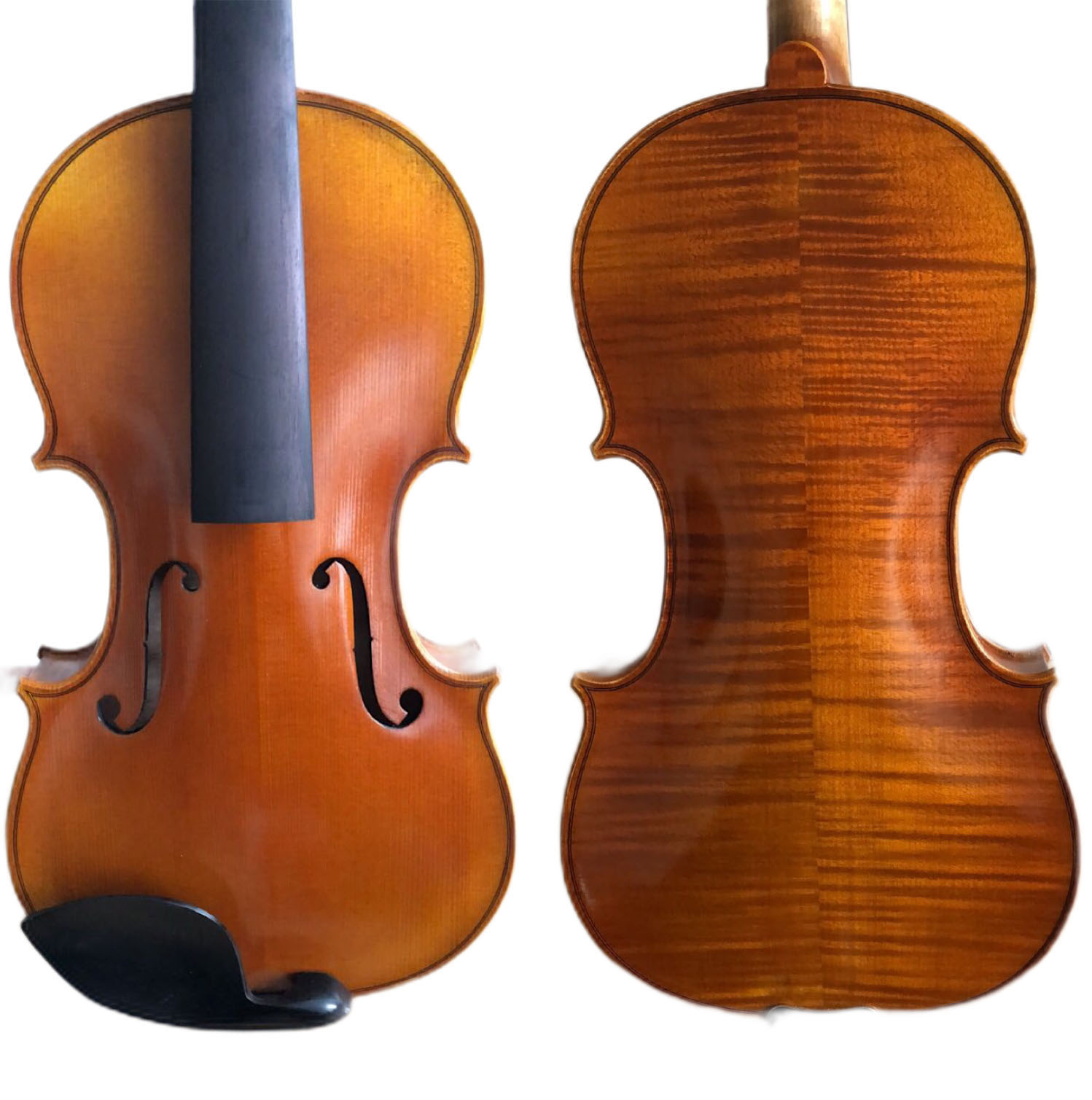 Sono disponibili viola completamente realizzate a mano con raccordo in ebano in diversi colori 
