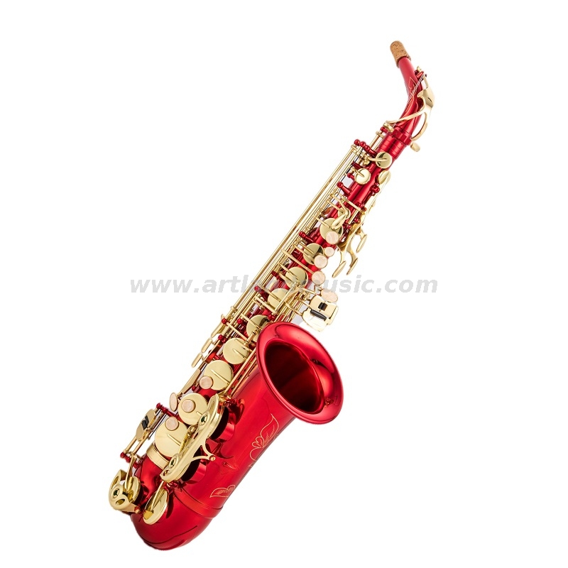 Chiave sassofono contralto in mib, corpo rosso laccato oro (AAS5505CR)