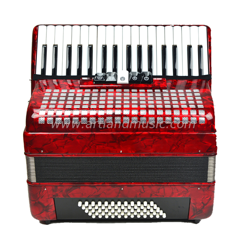 Fisarmonica a piano 34 tasti 60 bassi rossa (AT3460) 5 coro