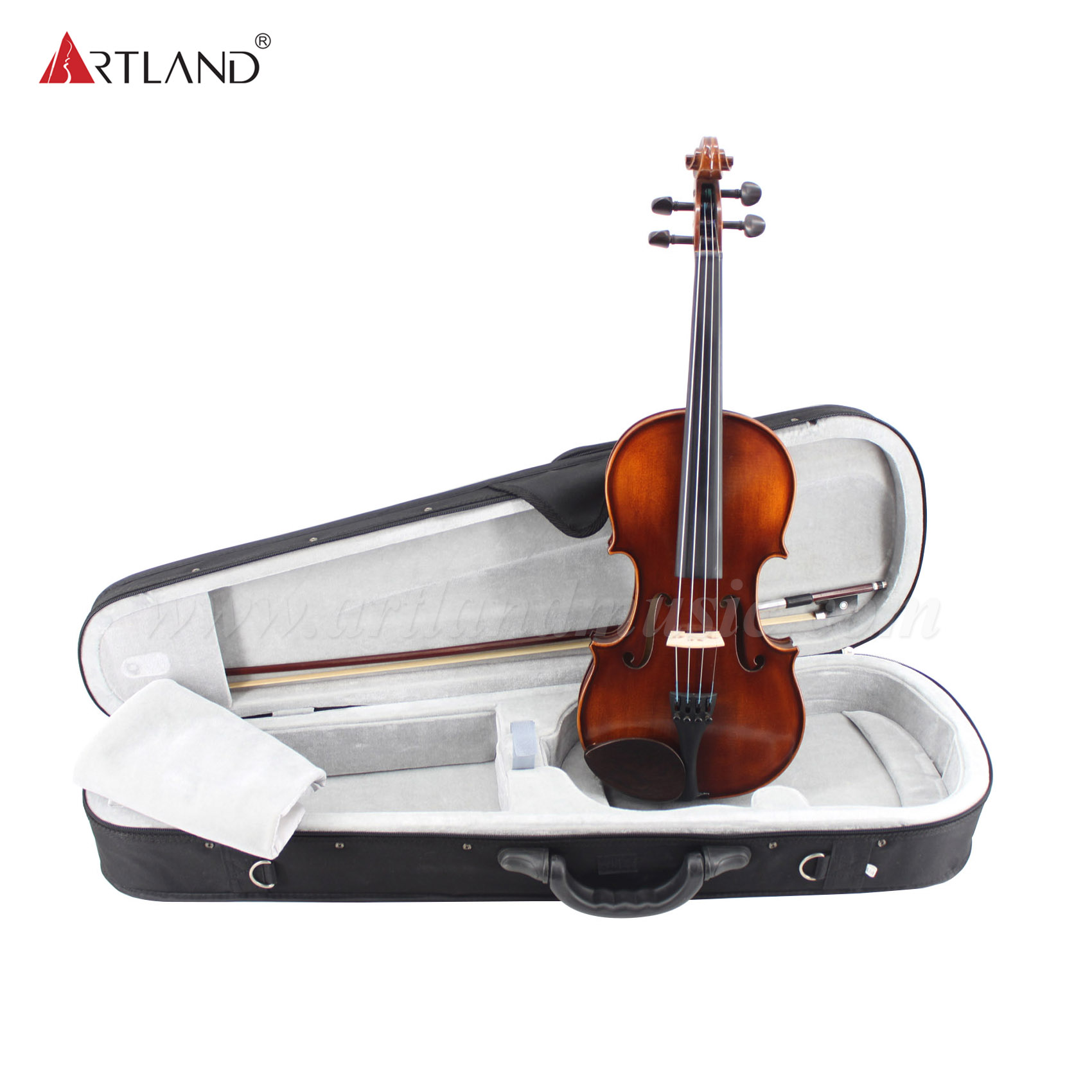 Completo per violino massiccio di alta qualità con raccordo in ebano (GV104G)