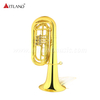 Tuba laccata dorata con tre tasti piatti (ATB300)