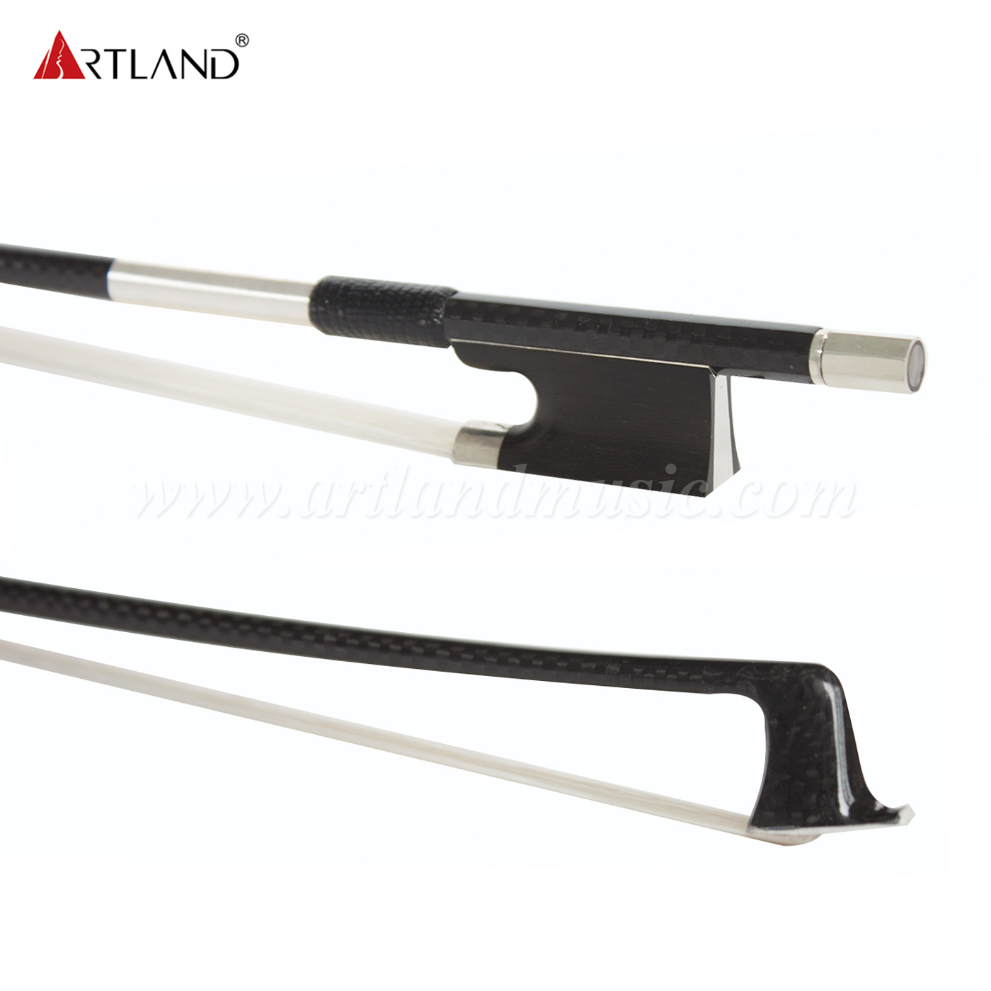 Capelli sintetici per arco per violino, fibra di carbonio colorata, griglia rossa (NB970C)