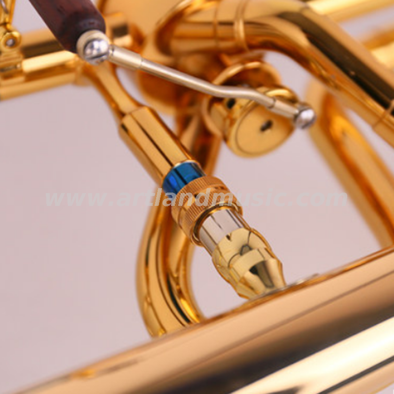 Trombone laccato oro in Sib/Fa (AT990)