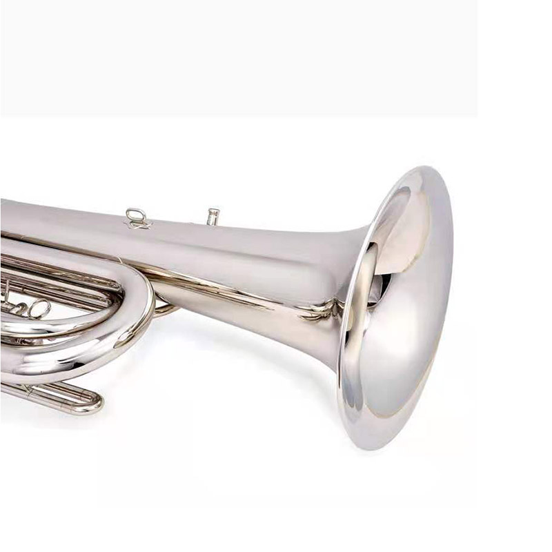 Chiave di Tuba placcata in nichel di BB con custodia in ottone per accordatura (ATTB310)