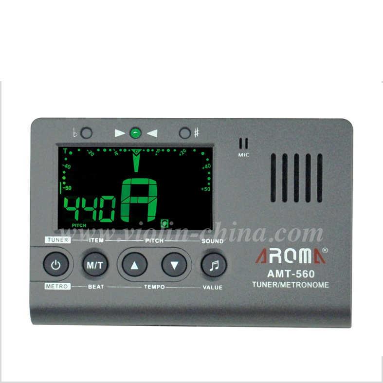 Metronomo+Accordatore+Generatore di toner, Accordatore cromatico, chitarra, basso, ukulele e violino (AMT-560)