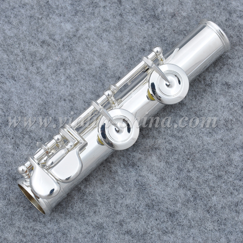 Flauto professionale in cupronichel importato placcato argento a 16 fori aperti (AFL6507)