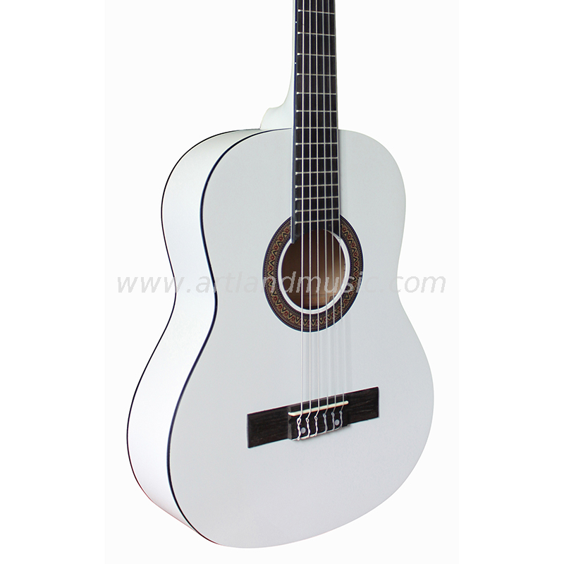 Chitarra classica di colore bianco di prezzi all'ingrosso (CG860WT)