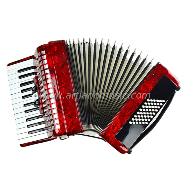 Fisarmonica a piano 26 tasti 48 bassi rossa (AT2648-B) 3 coro